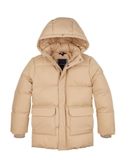 Tommy Hilfiger Brown Monotype Ribstop Puffer Jacket - Image 5 of 5