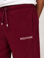 Tommy Hilfiger Burgundy Red Unisex Polar Fleece Joggers - Image 3 of 5