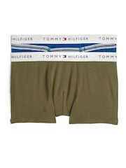 Tommy Hilfiger Signature Essential Print Blue Trunks 2 Pack - Image 1 of 7