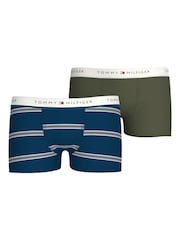 Tommy Hilfiger Signature Essential Print Blue Trunks 2 Pack - Image 2 of 7