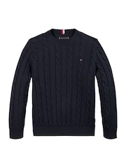 أزرق - كنزة Fitessential بتصميم قياسي من Tommy Hilfiger - صورة 5 من 5