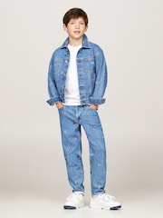 Tommy Hilfiger Blue Flags Denim Oversized Trucker - Image 2 of 5