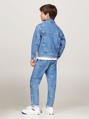 Tommy Hilfiger Blue Flags Denim Oversized Trucker - Image 3 of 5
