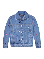 Tommy Hilfiger Blue Flags Denim Oversized Trucker - Image 5 of 5