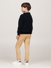 Tommy Hilfiger Blue Quarter Zip Turtleneck Sweater - Image 3 of 5