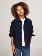 Tommy Hilfiger синие вельветовые рубашки в шахматную клетку - Изображение 1 из 5