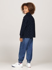 Tommy Hilfiger синие вельветовые рубашки в шахматную клетку - Изображение 2 из 5