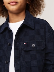 Tommy Hilfiger синие вельветовые рубашки в шахматную клетку - Изображение 4 из 5