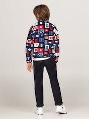 Tommy Hilfiger Blue Flags Polar Fleece Zip Sweatshirt - Image 2 of 5