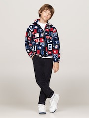 Tommy Hilfiger Blue Flags Polar Fleece Zip Sweatshirt - Image 3 of 5
