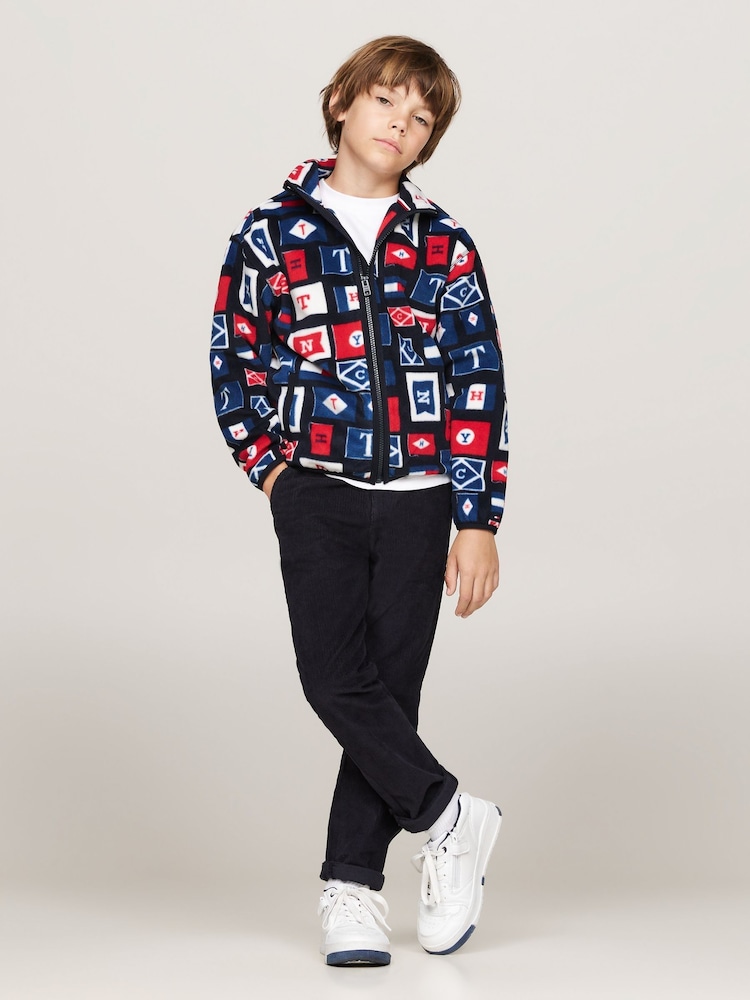 Tommy Hilfiger Blue Flags Polar Fleece Zip Sweatshirt - Image 3 of 5