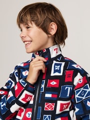 Tommy Hilfiger Blue Flags Polar Fleece Zip Sweatshirt - Image 4 of 5