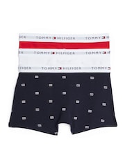 Tommy Hilfiger White Signature Essential Print White Trunks 3 pack - Image 2 of 2