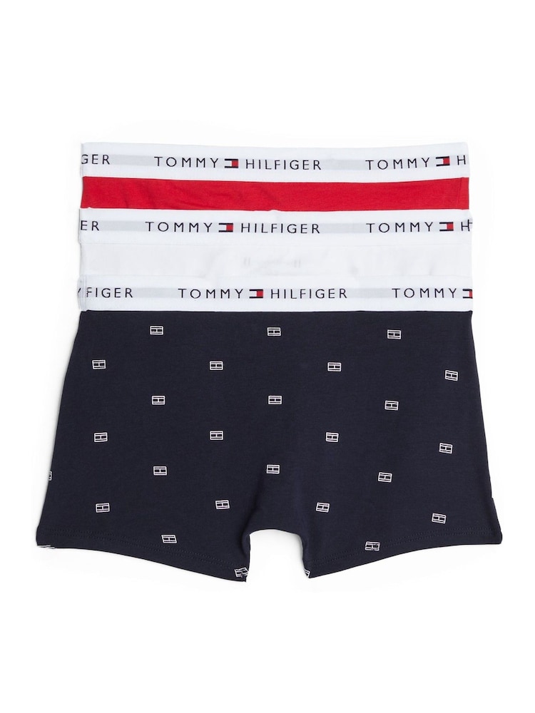 Tommy Hilfiger White Signature Essential Print White Trunks 3 pack - Image 2 of 2
