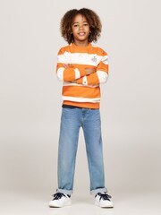 Tommy Hilfiger Orange Sweat-shirt Rayure Col rond - Image 2 of 5