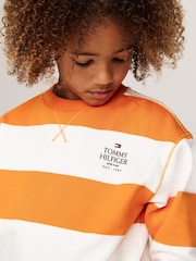 Tommy Hilfiger Orange Sweat-shirt Rayure Col rond - Image 4 of 5