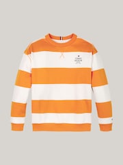 Tommy Hilfiger Orange Sweat-shirt Rayure Col rond - Image 5 of 5