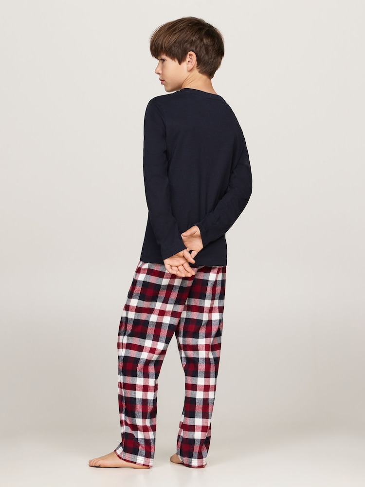 Ensemble pyjama Tommy Hilfiger Bleu Manches Longues Imprimé Flanelle - Image 2 of 4