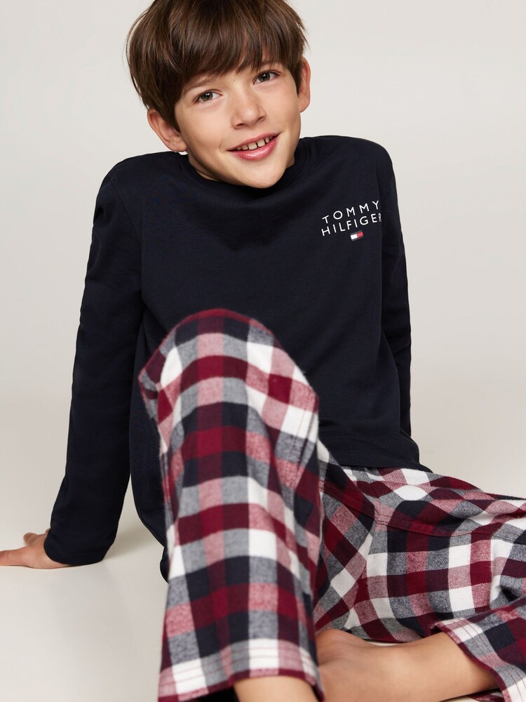 Ensemble pyjama Tommy Hilfiger Bleu Manches Longues Imprimé Flanelle - Image 3 of 4