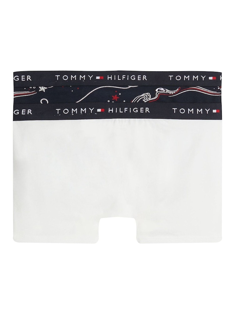 Tommy Hilfiger Signature Essential Print White Trunks 2 Pack - Image 2 of 2