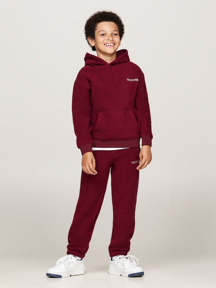 Tommy Hilfiger Red Tommy Hilfiger Unisex Polar Fleece Hoodie - Image 1 of 5