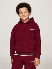 Tommy Hilfiger Red Tommy Hilfiger Unisex Polar Fleece Hoodie - Image 3 of 5