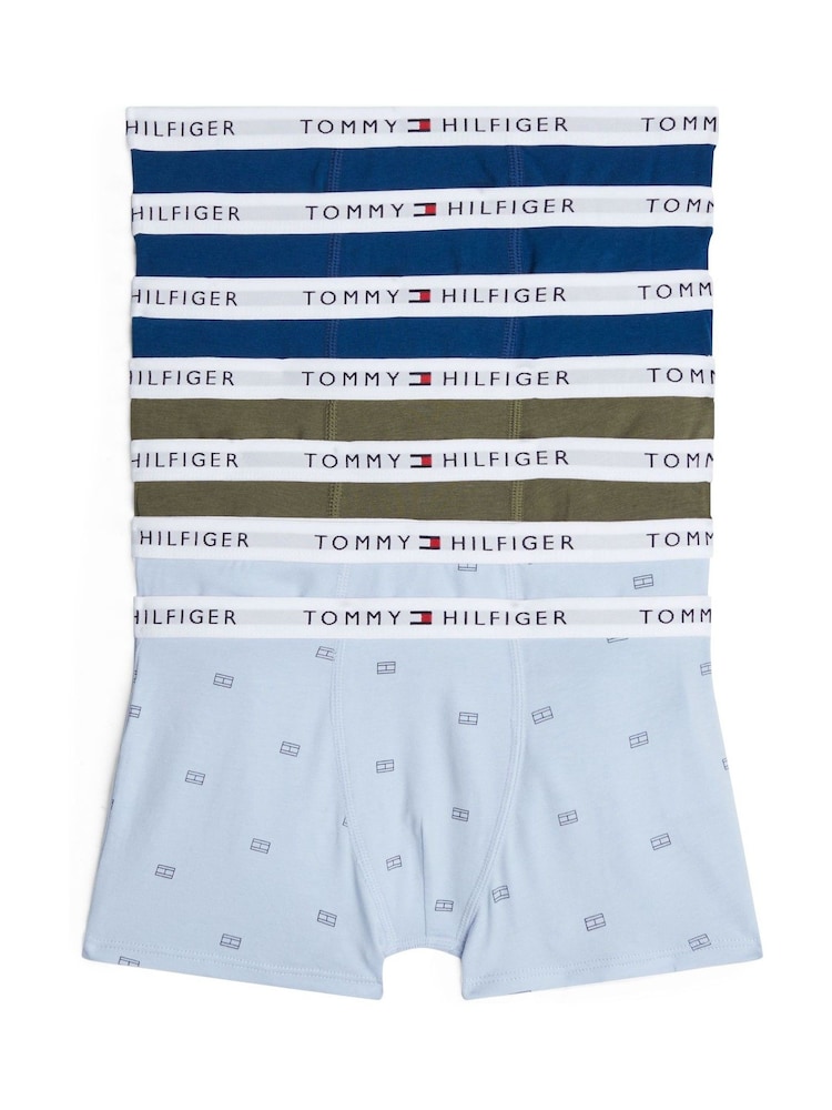 Tommy Hilfiger Blue Signature Essential Print Trunks 2 Pack - Image 1 of 2