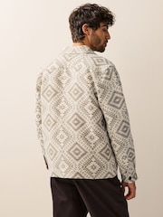 Neutral Print Tapestry Shacket - Image 2 of 9