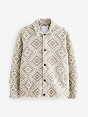 Neutral Print Tapestry Shacket - Image 6 of 9