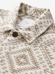 Neutral Print Tapestry Shacket - Image 8 of 9