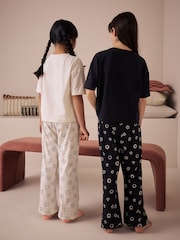 Black/Ecru Joggers Pyjamas 2 Pack (3-16yrs) - Image 2 of 4