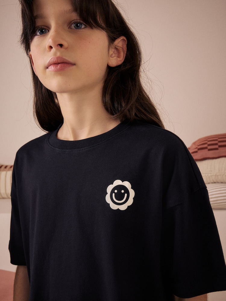 Black/Ecru Joggers Pyjamas 2 Pack (3-16yrs) - Image 3 of 4