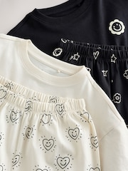 Black/Ecru Joggers Pyjamas 2 Pack (3-16yrs) - Image 9 of 11