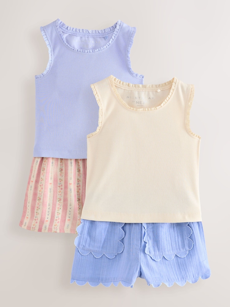 Blue Short Pyjamas 2 Pack (3-16yrs) - Image 1 of 3