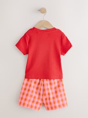 Bleu/Orange - Lot 2 pyjamas courts à bas tissé (3-16ans) - Image 7 of 9