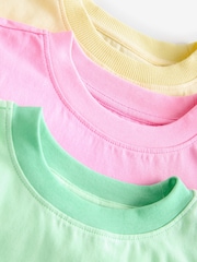 Pink/Yellow 100% Cotton Short Pyjamas 3 Pack (3-16yrs) - Image 6 of 6