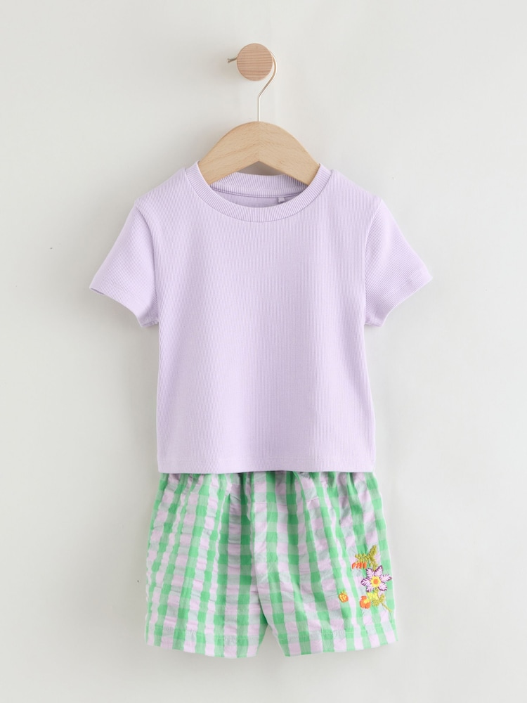 Green/Orange Short Pyjamas 2 Pack (3-16yrs) - Image 2 of 6