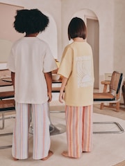 Yellow 100% Cotton Woven Bottom Pyjamas 2 Pack (3-16yrs) - Image 2 of 6