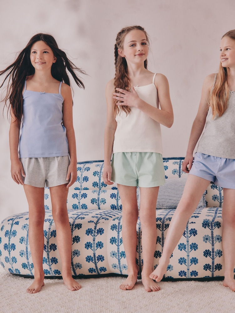 Blue Short Cami Pyjamas 3 Pack (3-16yrs) - Image 2 of 4