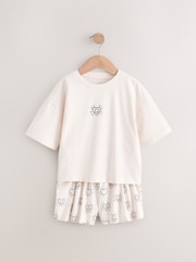 Black/Ecru Short Pyjamas 2 Pack (3-16yrs) - Image 7 of 11