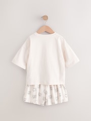 Black/Ecru Short Pyjamas 2 Pack (3-16yrs) - Image 8 of 11