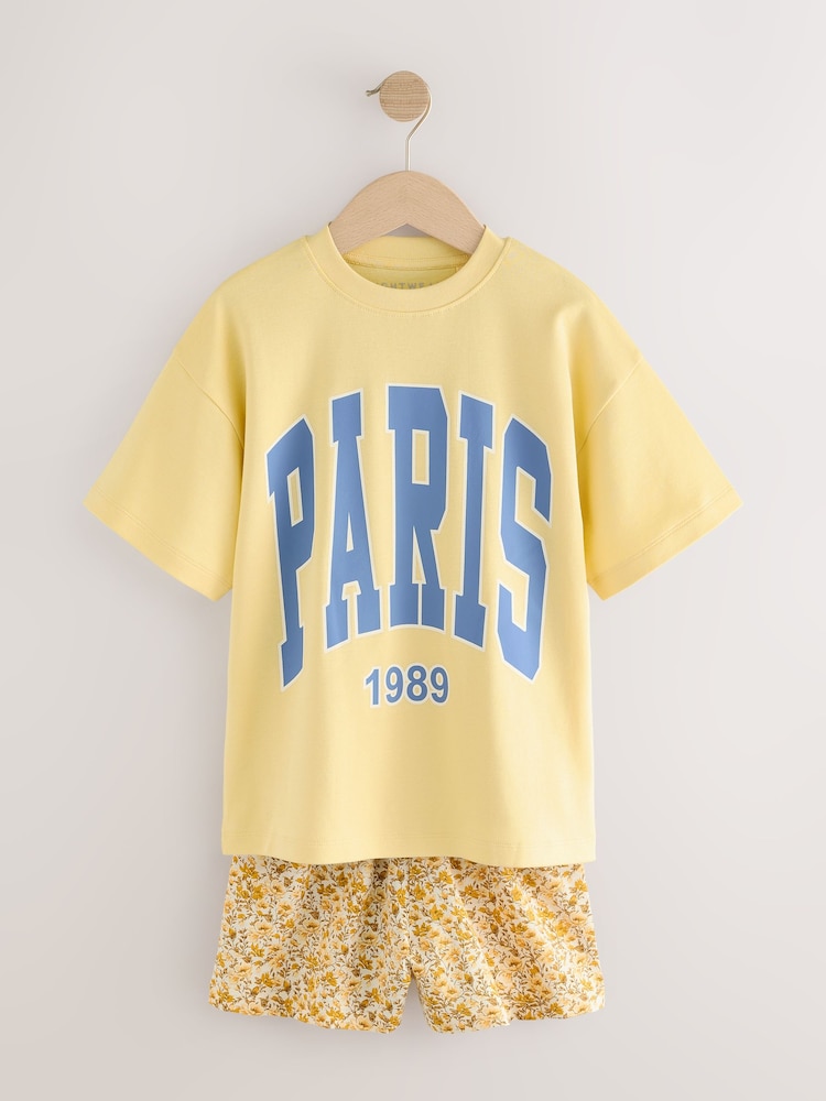 Blue/Yellow Short Pyjamas 2 Pack (3-16yrs) - Image 7 of 10