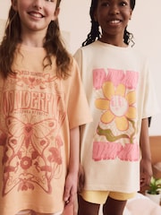 Yellow Short Pyjamas 2 Pack (3-16yrs) - Image 2 of 10