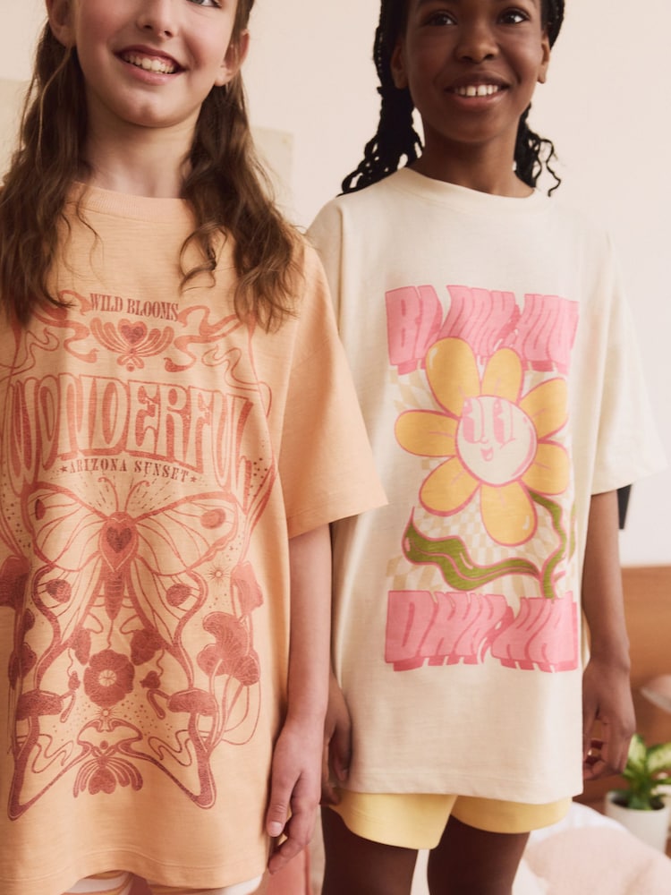 Yellow Short Pyjamas 2 Pack (3-16yrs) - Image 2 of 10