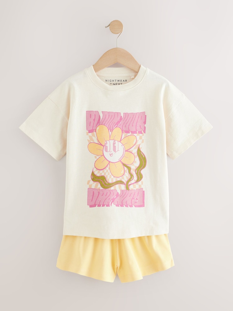Yellow Short Pyjamas 2 Pack (3-16yrs) - Image 7 of 10