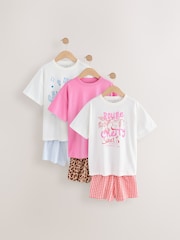 Blue/Pink Pyjamas 3 Pack (3-16yrs) - Image 7 of 13