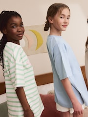 Blue/Ecru Pyjamas 3 Pack (3-16yrs) - Image 2 of 11