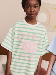 Blue/Ecru Pyjamas 3 Pack (3-16yrs) - Image 4 of 11