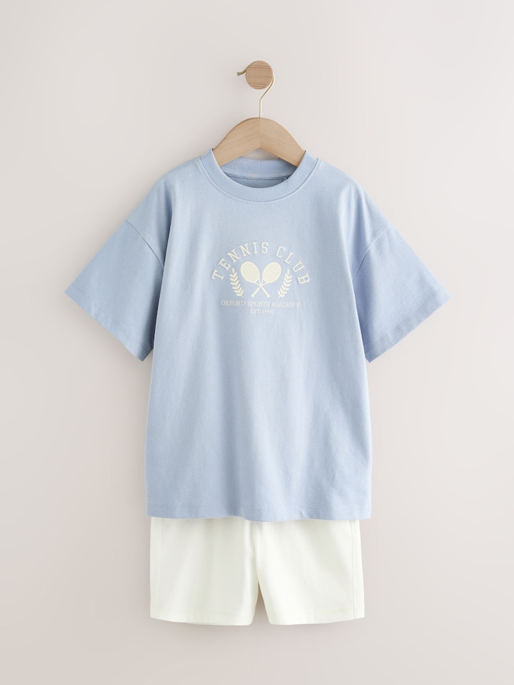 Blue/Ecru Pyjamas 3 Pack (3-16yrs) - Image 9 of 11