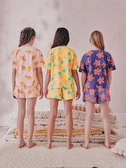 Yellow/Pink Pyjamas 3 Pack (3-16yrs) - Image 2 of 7